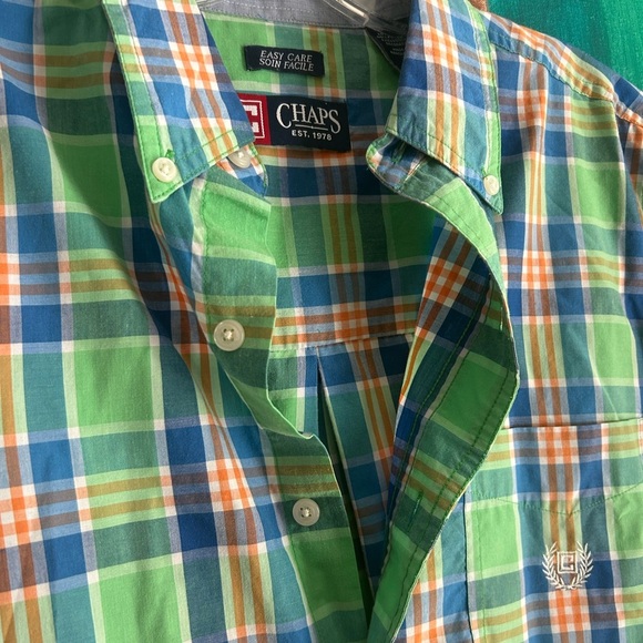 Chaps Multicolor Plaid Button-Down Shirt M - Picture 7 of 16
